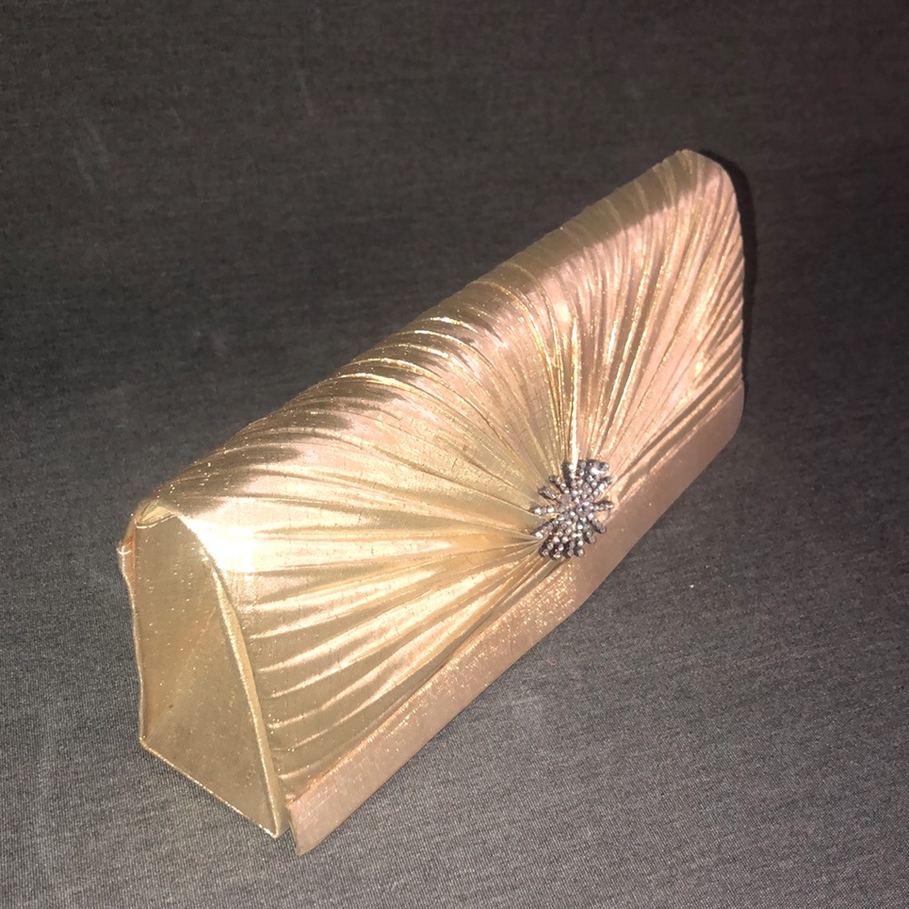 Gold Metallic Clutch
